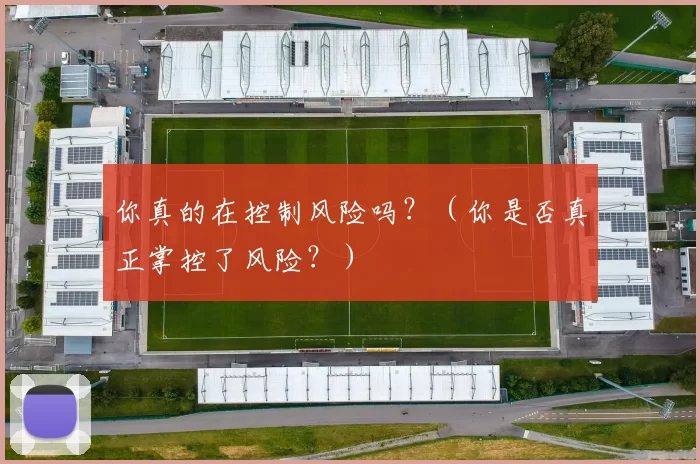 你真的在控制风险吗？（你是否真正掌控了风险？）
